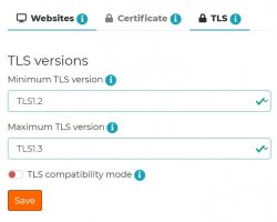 TLS version control